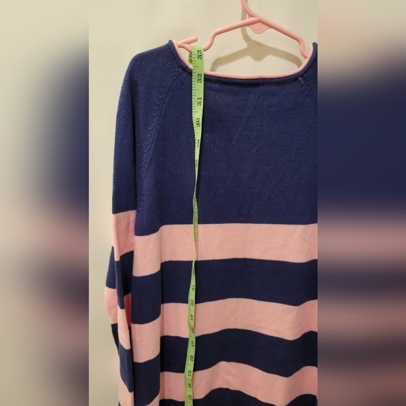 Lilly Pulitzer Odile Navy Pink Striped Sweater Dress size XL Girls. - Picture 4 of 6